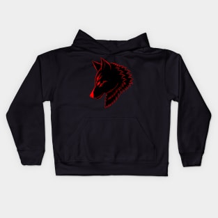 Red wolf Kids Hoodie